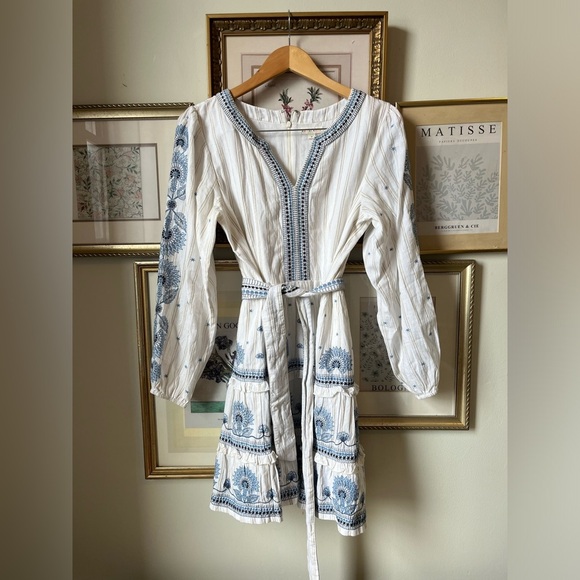 Roller Rabbit Indriya Embroidered Mini Dress Medium - Picture 11 of 11